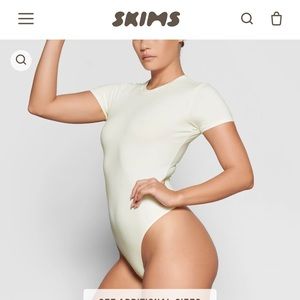 SKIMS: DEEP SEA COTTON JERSEY BODYSUIT